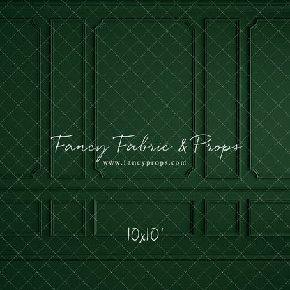 Holly Jolly Green Wainscoting Wall