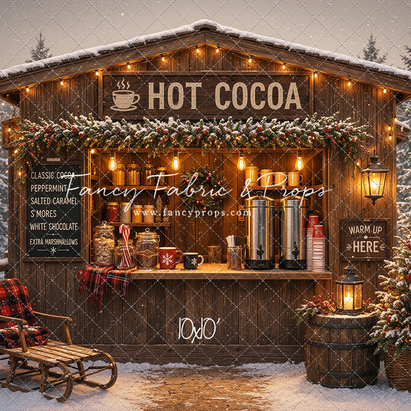 Hot Cocoa Holiday Hut - With Sweep Option