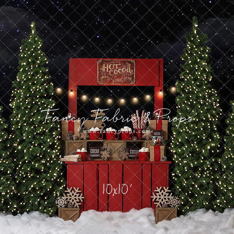 Nighttime Cocoa Stand - with Lights