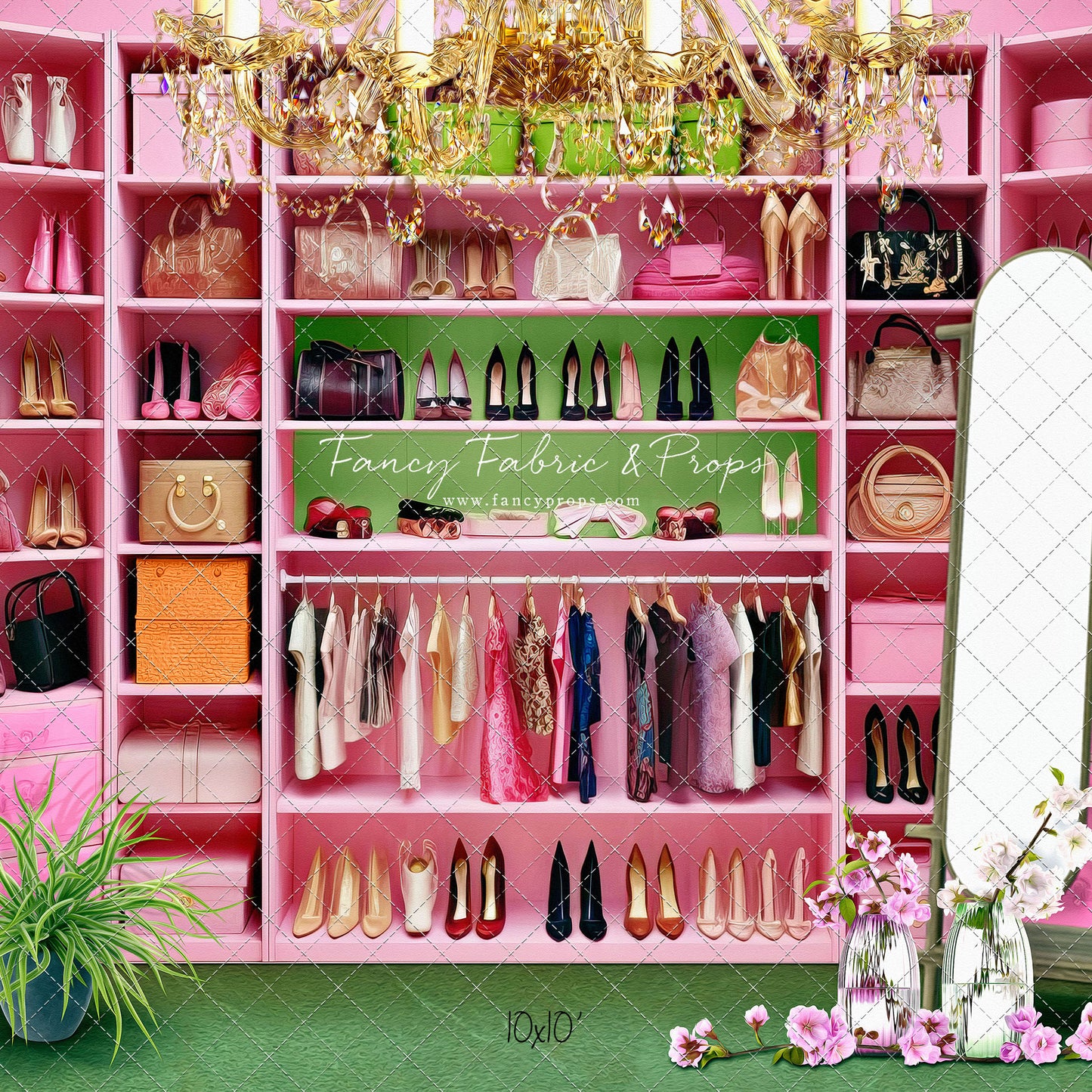 Nikki's Closet - Green Carpet - With Sweep Option