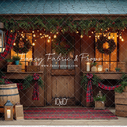Plaid Cabin Porch - With Sweep Option