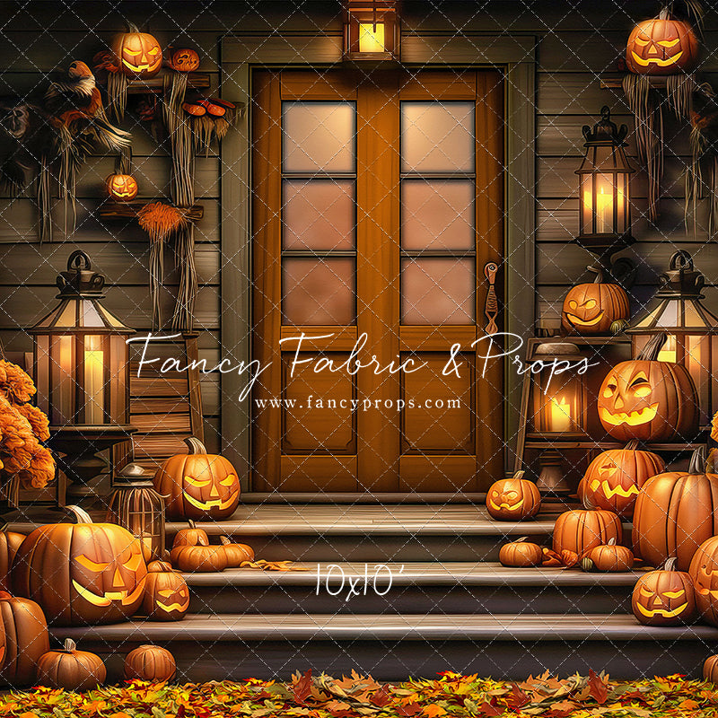 Pumpkin Porch -  Rust Door - With Sweep Option