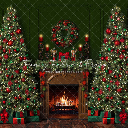 Red & Green Christmas Mantle