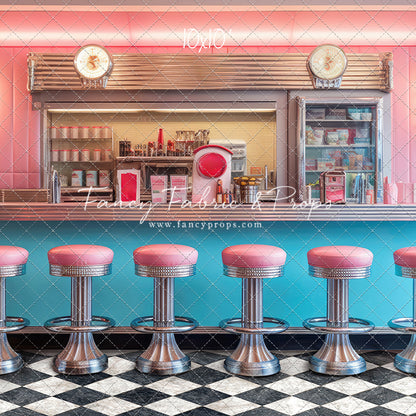 Rockin Retro Pastel Diner - With Sweep Option