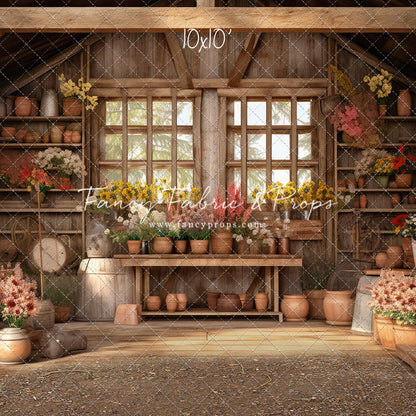 Rustic Greenhouse Blooms - With Sweep Option