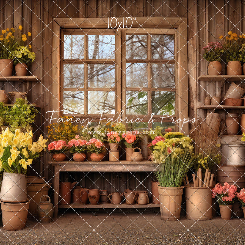 Rustic Greenhouse Garden View - With Sweep Option