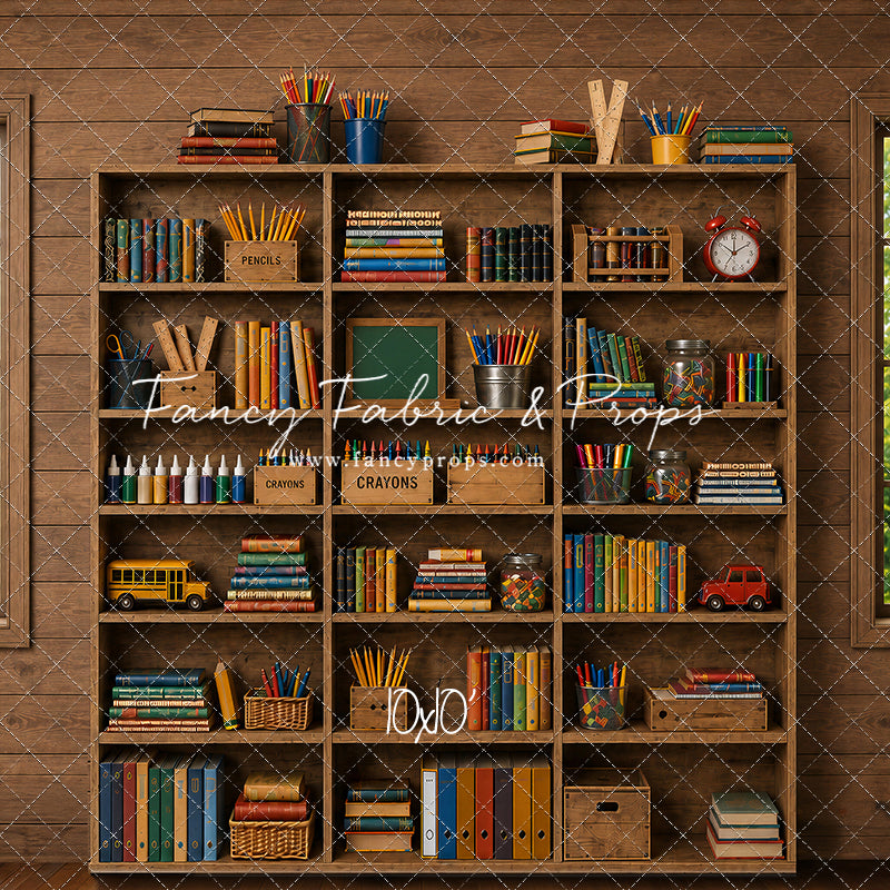 Rustic Schoolhouse Bookshelf - With Sweep Option