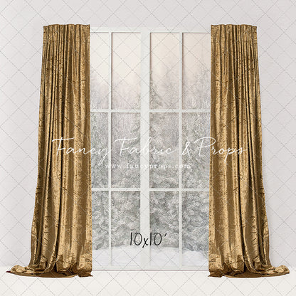 Simple Christmas Mantle Window