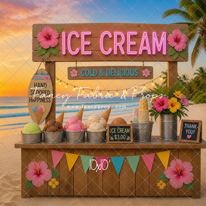 Sunset Ice Cream Stand - With Sweep Option