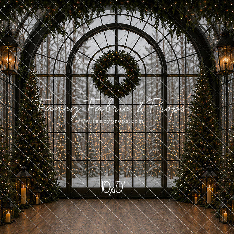Evening Christmas Window - with Sweep Option