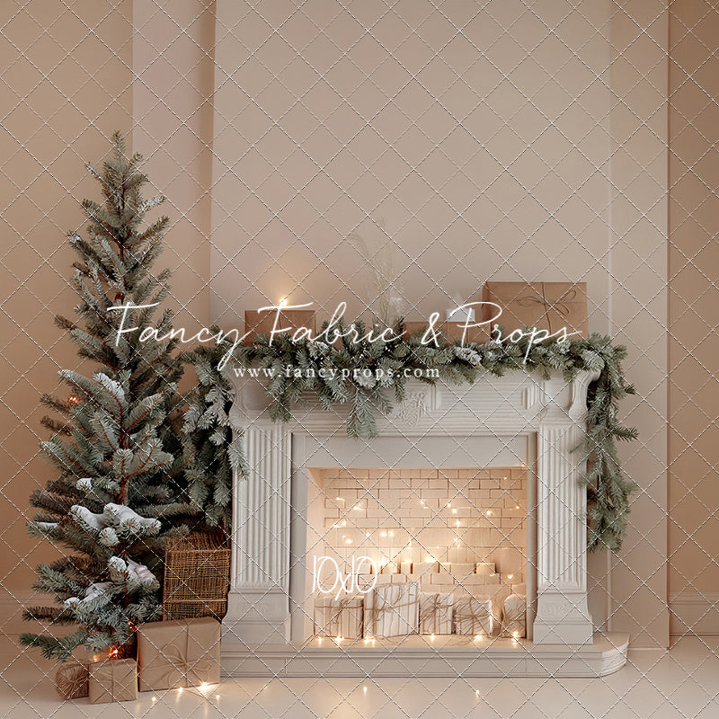 Evergreen & Ivory Mantle - With Sweep Option