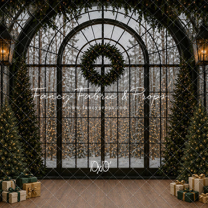 Moody Holiday Window View - with Sweep Option