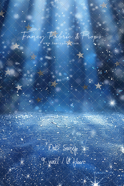 Blue Starry Shimmer - Sweep Sizes Only