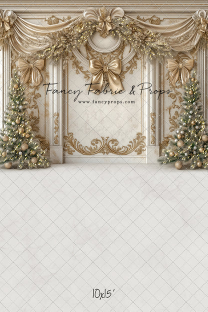 Fancy Gold Bow Wall - with Sweep Option