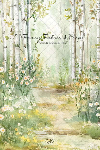 Painted Birch Forest - With Sweep Option