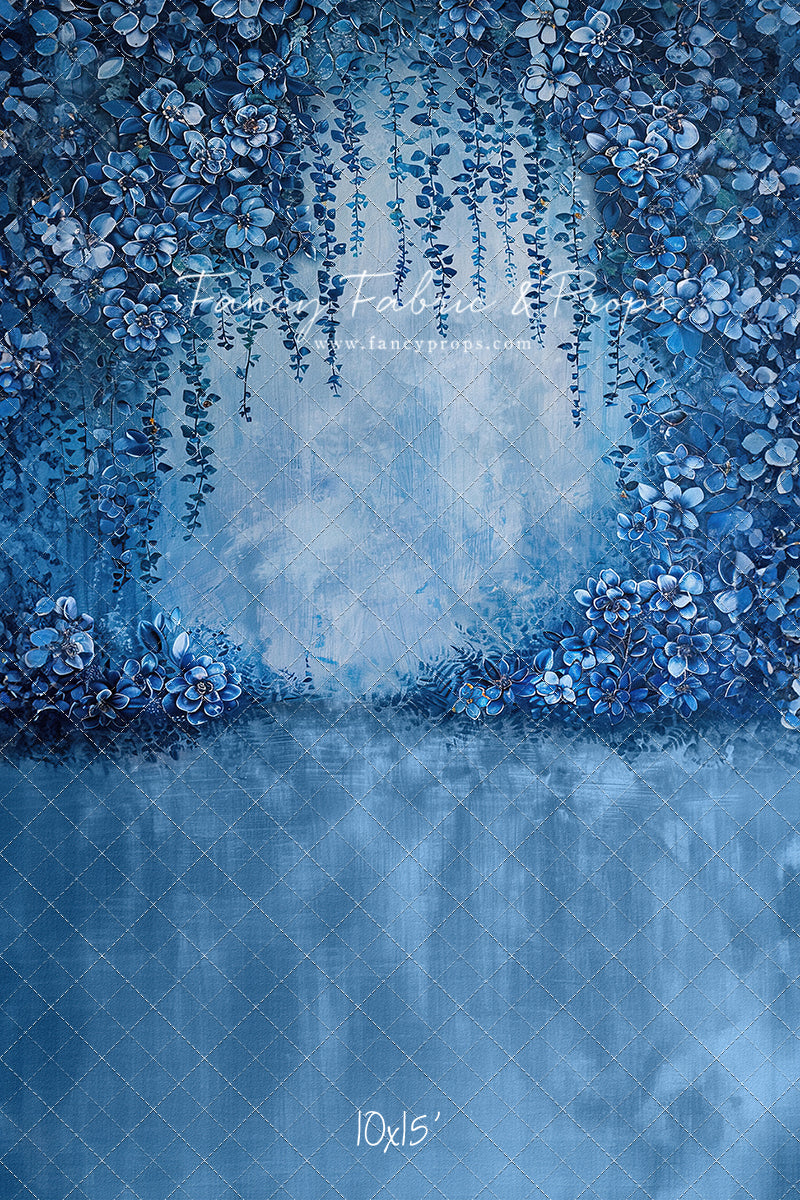 Painted Indigo Florals - Sweep Only