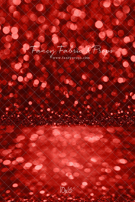 RTS Red Shimmering Stage  - 10x15' Wrinkle-Free Fabric - perfect - 50% Off