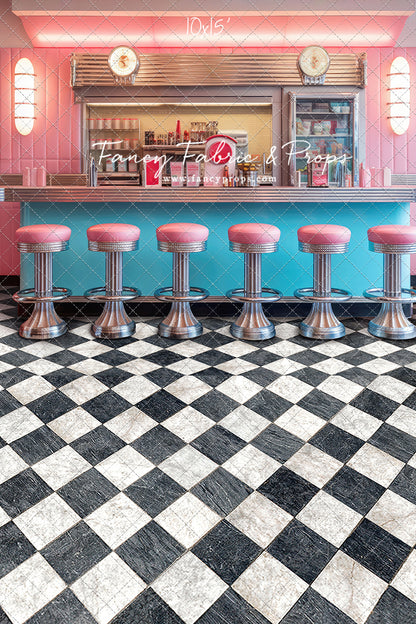 Rockin Retro Pastel Diner - With Sweep Option