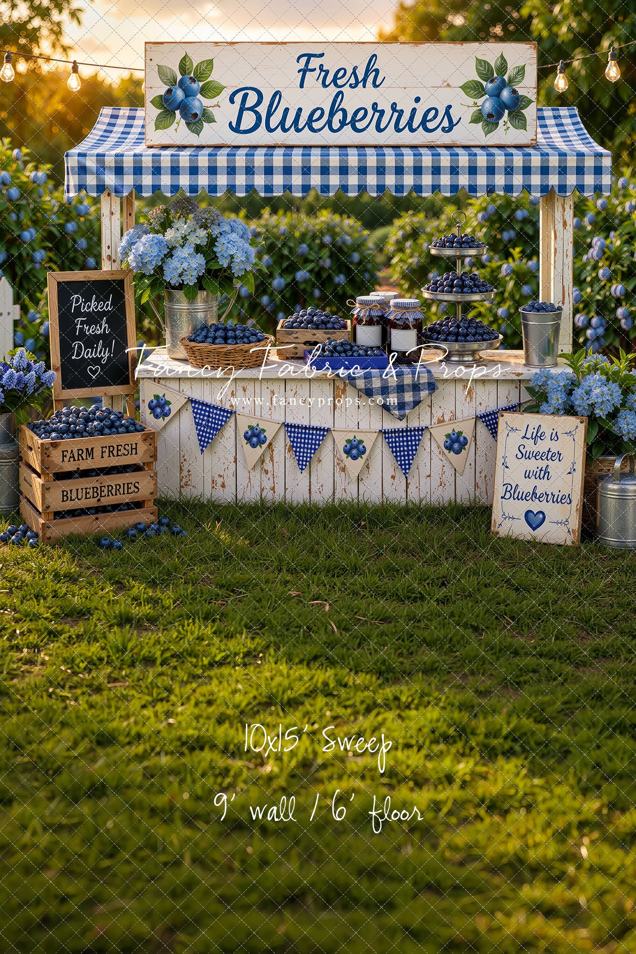 Blueberry Patch Market - With Sweep Option