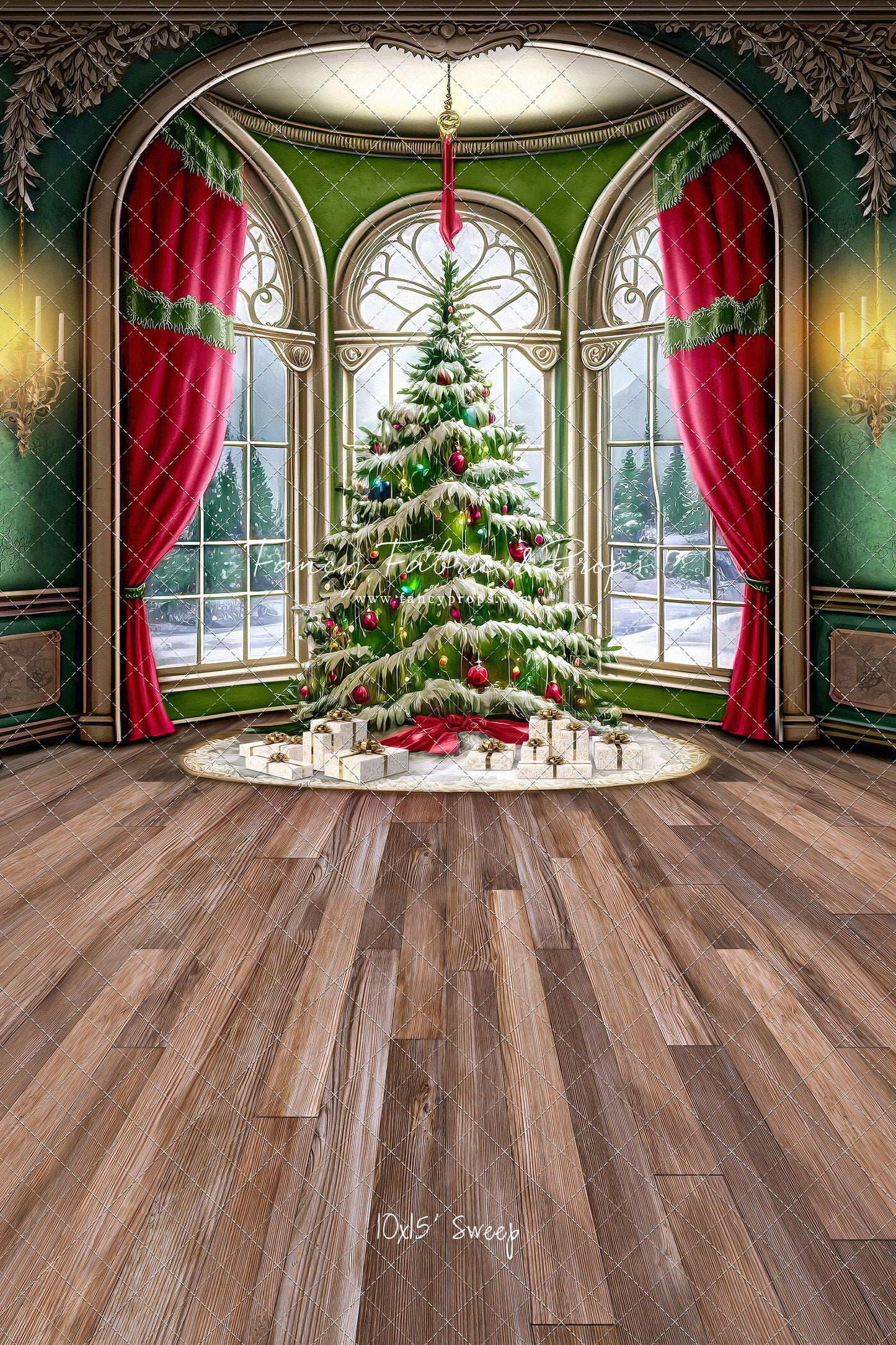 Cathedral Christmas - Wood Floor Option - with Sweep Option