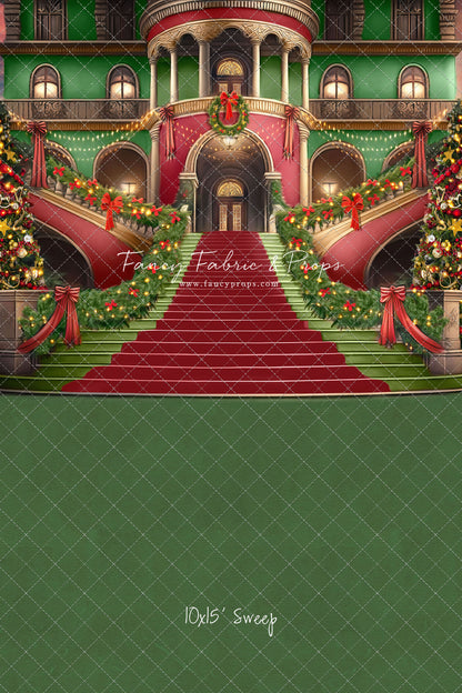 Merry Mansion- Green Rug - with Sweep Option