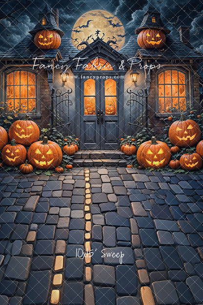 Pumpkin Path to Haunted Manor - With Sweep Option