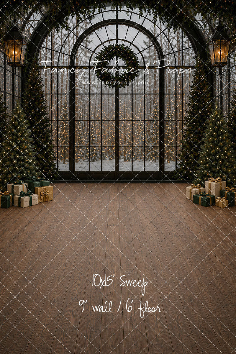 Moody Holiday Window View - with Sweep Option