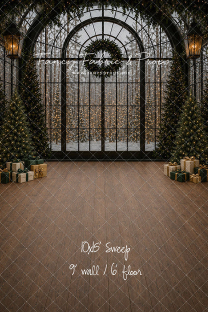 Moody Holiday Window View - with Sweep Option