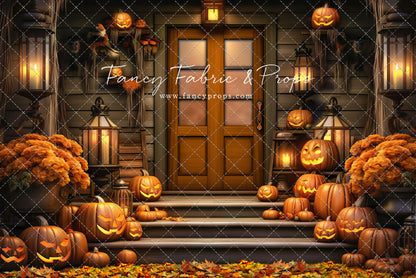 Pumpkin Porch -  Rust Door - With Sweep Option