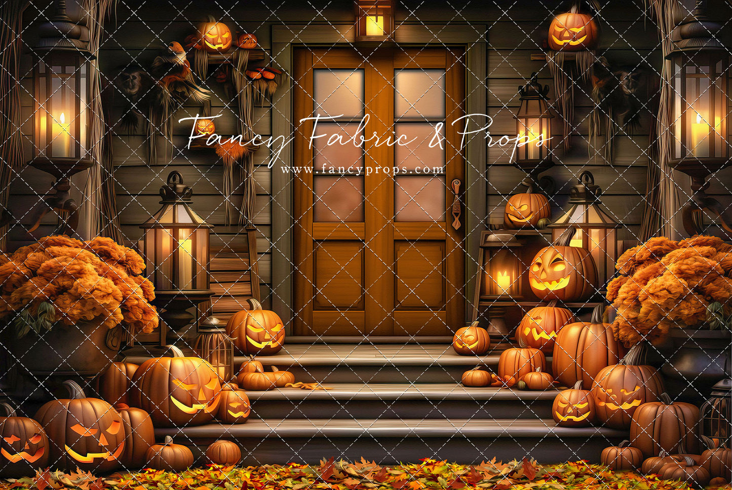 Pumpkin Porch -  Rust Door - With Sweep Option