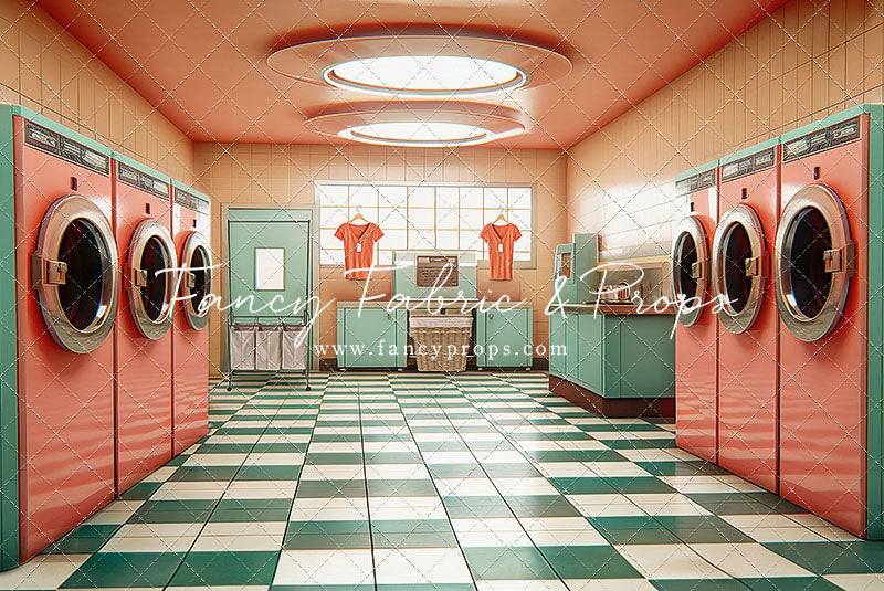 Laundry Day - Coral With Double Washers- With Sweep Option