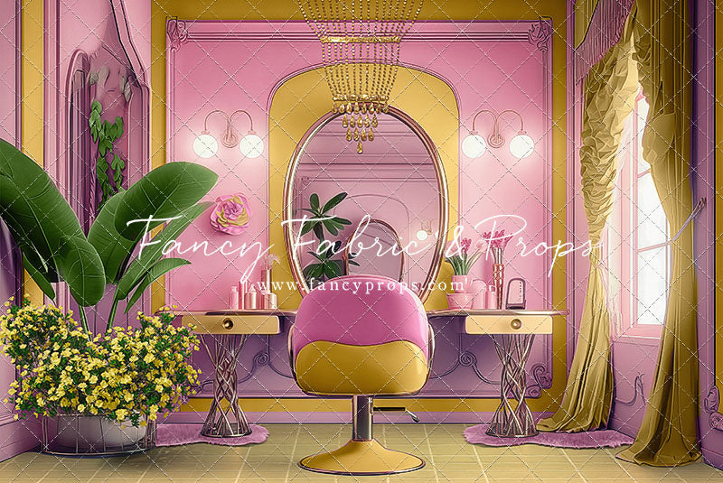 Stacie's Salon - Yellow - With Sweep Option