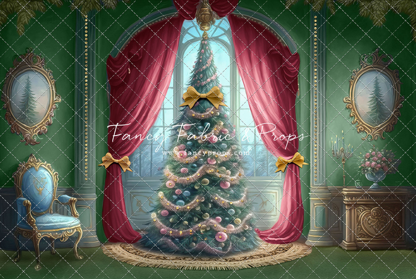 Christmas Wishes - All Green - with Sweep Option