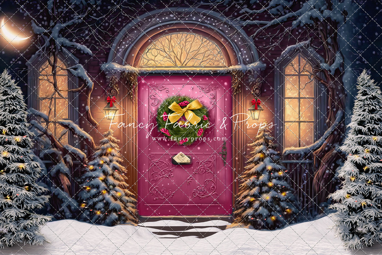Home For The Holidays - Pink Door Option - with Sweep Option