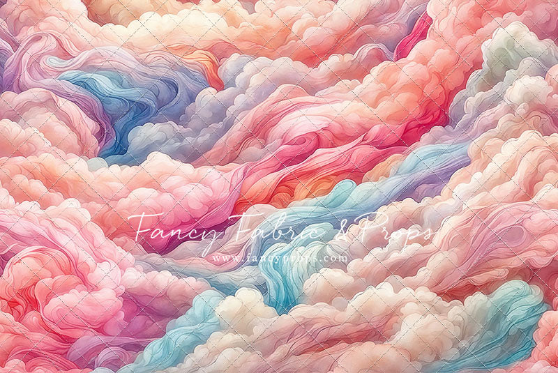Pink Rainbow Cascading Clouds