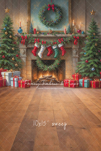 Antique Holiday Mantle - with Sweep Option