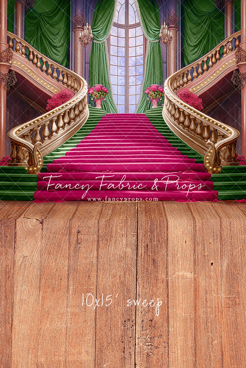 Ballroom Royal Staircase - Green - With Sweep Option