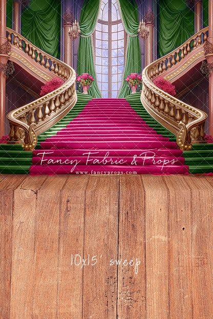 Ballroom Royal Staircase - Green - With Sweep Option