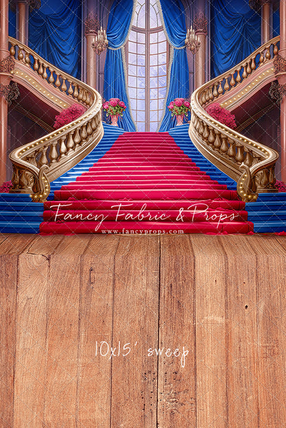 Ballroom Royal Staircase - Royal & Red - With Sweep Option