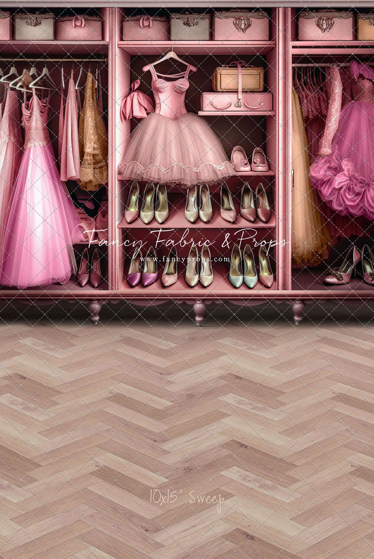Barbie's Fabulous Wardrobe - Pink Dress Option - With Sweep Option