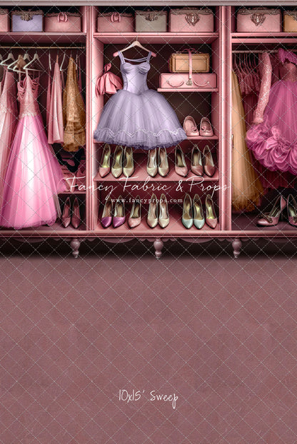 Barbie's Fabulous Wardrobe - Purple Dress Option - With Sweep Option