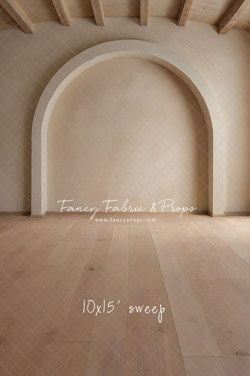 Beige Elegant Arch - Wood Floor - With Sweep Option