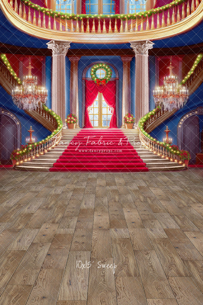 Belle's Royal Staircase -Wood Floor with Lights - With Sweep Option