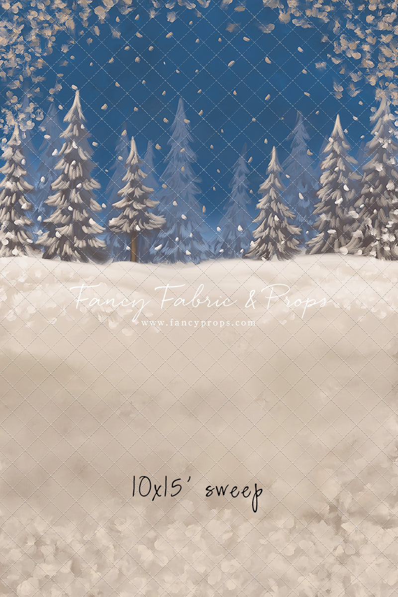 Blue Snowy Sky - with Sweep Option