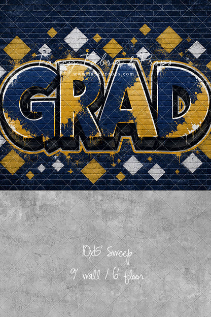 Blue & Gold Grad - With Sweep Option