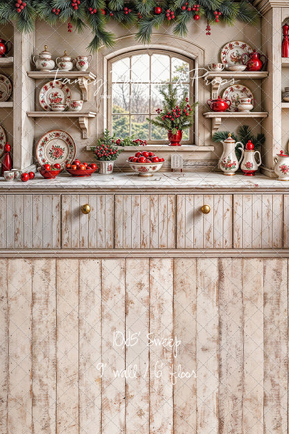 Christmas China Cabinet - With Sweep Option
