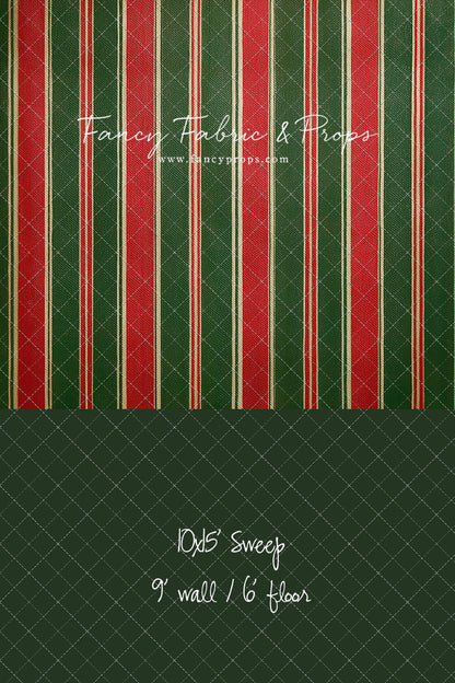 Classic Christmas Stripe - With Sweep Option