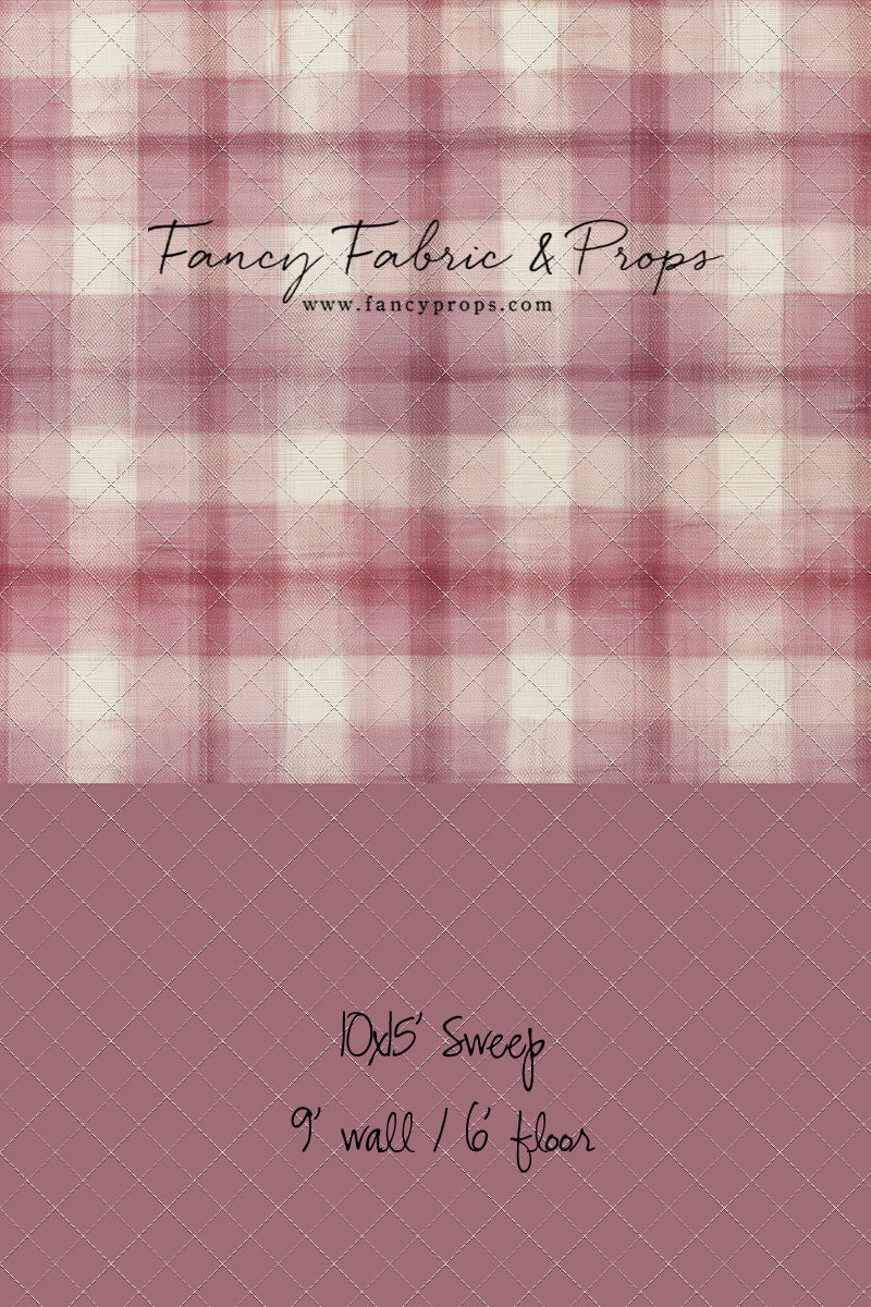 Cranberry Plaid - With Sweep Option