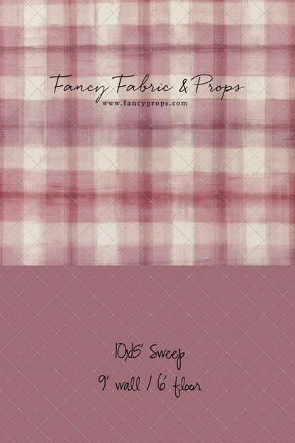 Cranberry Plaid - With Sweep Option