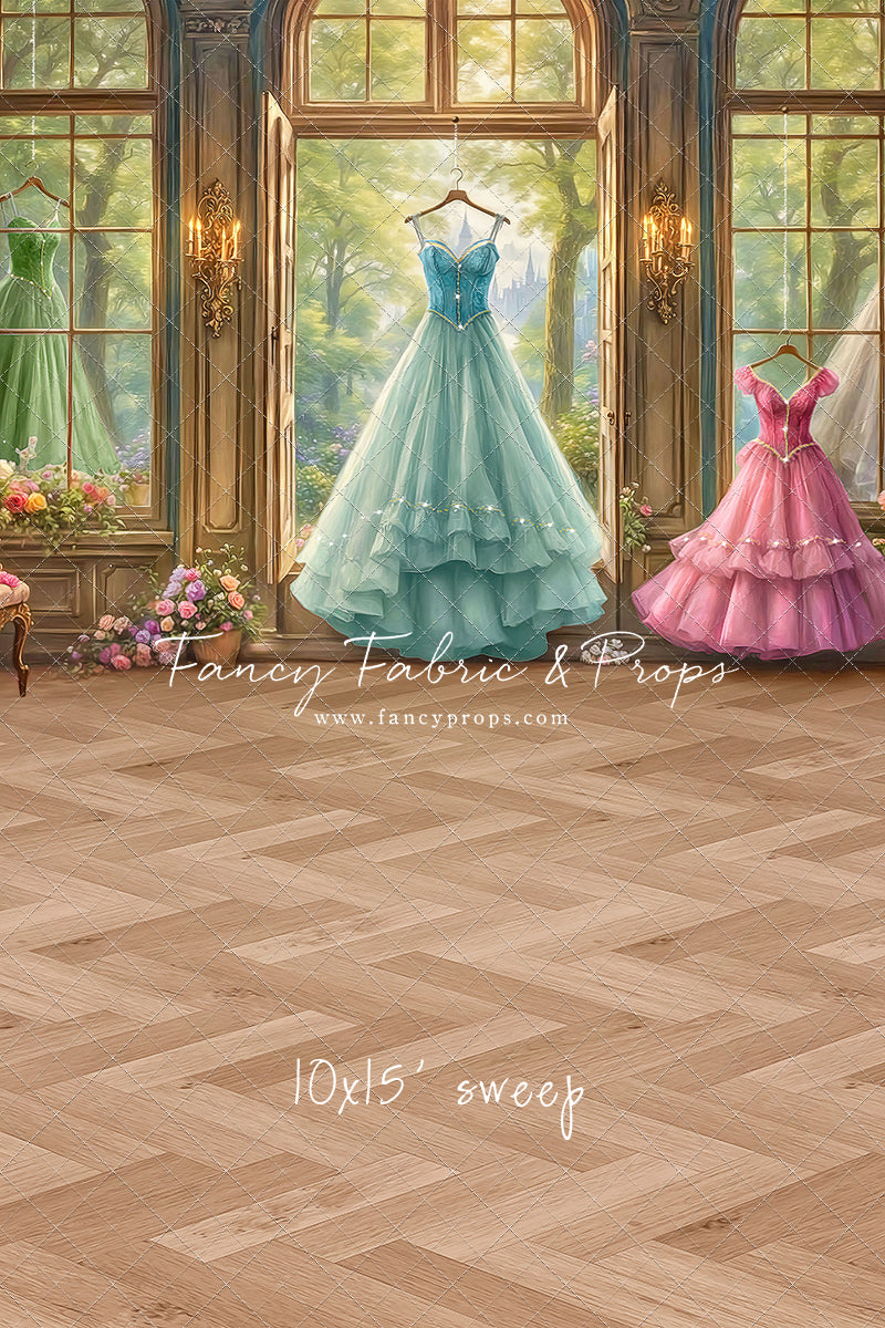 Dress of Royal Wishes- Wood Floor - With Sweep Option